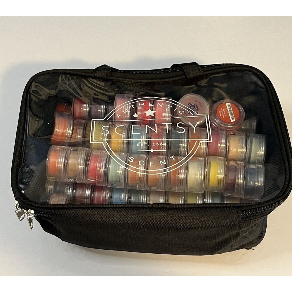 Scentsy Lot of 82 Party Testers Scented Wax Melts Consultant Samples Plus Bag